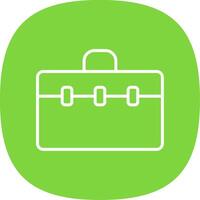 Suitcase Line Curve Icon Design vector