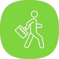 Man Line Curve Icon Design vector