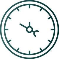 Clock Line Gradient Icon vector