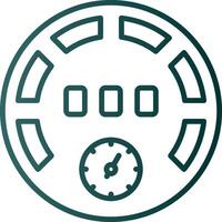 Gauge Line Gradient Icon vector