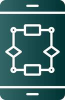 Algorithm Glyph Gradient Icon vector