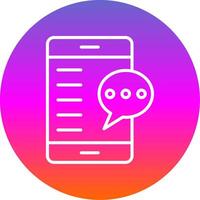 Mobile Application Line Gradient Circle Icon vector