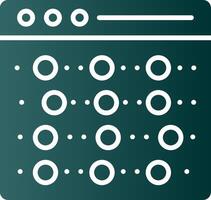 Recognition Glyph Gradient Icon vector