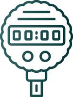 Pressure Gauge Line Gradient Icon vector