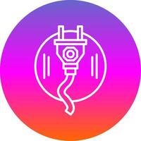 Plug-In Line Gradient Circle Icon vector