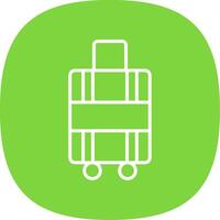 Luggage Line Curve Icon Design vector