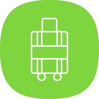 Luggage Line Curve Icon Design vector