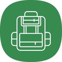 Rucksack Line Curve Icon Design vector