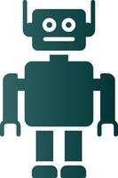 Robot Glyph Gradient Icon vector
