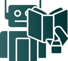Robot Glyph Gradient Icon vector