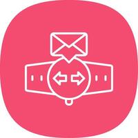Message Line Curve Icon Design vector