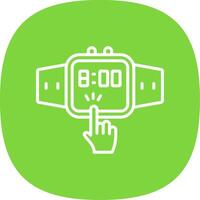 Touchscreen Line Curve Icon Design vector