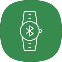 Bluetooth Line Curve Icon Design vector
