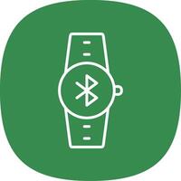 Bluetooth Line Curve Icon Design vector