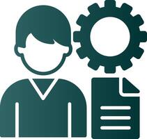 Management Glyph Gradient Icon vector