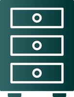 Cabinet Glyph Gradient Icon vector