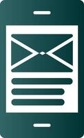 Email Glyph Gradient Icon vector