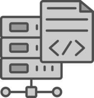 Programming Language Line Filled Greyscale Icon Design vector