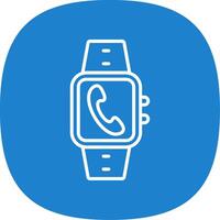 Incoming Call Line Curve Icon Design vector