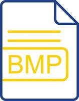BMP File Format Line Two Colour Icon Design vector