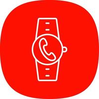 Incoming Call Line Curve Icon Design vector