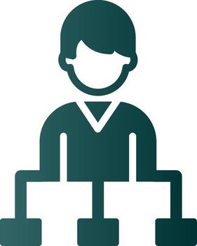 Hierarchy Glyph Gradient Icon vector