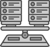 Benchmarking Line Filled Greyscale Icon Design vector