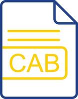 CAB File Format Line Two Colour Icon Design vector
