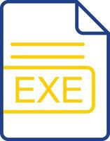 EXE File Format Line Two Colour Icon Design vector