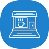 Coffee shop Line Curve Icon Design vector