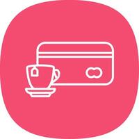 Card payment Line Curve Icon Design vector