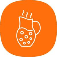 Jug Line Curve Icon Design vector