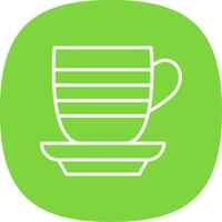 Cup Line Curve Icon Design vector