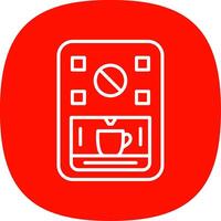 Coffee Machine Line Curve Icon Design vector