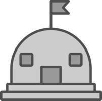 base línea lleno escala de grises icono diseño vector