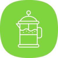 Coffee Filter Line Curve Icon Design vector