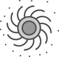 negro agujero línea lleno escala de grises icono diseño vector