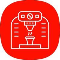 Coffee Machine Line Curve Icon Design vector