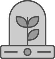 Biology Line Filled Greyscale Icon Design vector