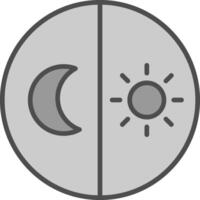 Day And Night free Line Filled Greyscale Icon Design vector