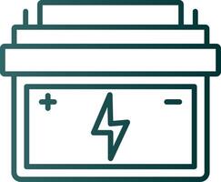 Battery Line Gradient Icon vector