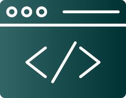 Coding Glyph Gradient Icon vector