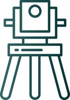 Theodolite Line Gradient Icon vector