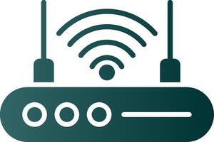 Wifi Router Glyph Gradient Icon vector