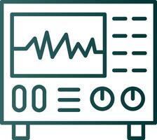 Oscilloscope Line Gradient Icon vector