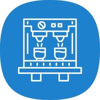 Coffee Machine Line Curve Icon Design vector