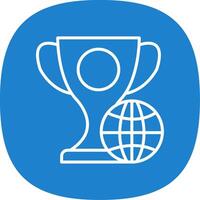 Globe Line Curve Icon Design vector
