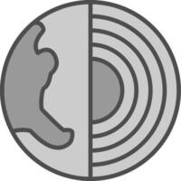 Geology Line Filled Greyscale Icon Design vector