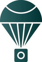 Parachute Glyph Gradient Icon vector