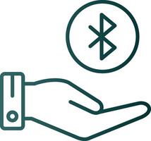 Bluetooth Line Gradient Icon vector